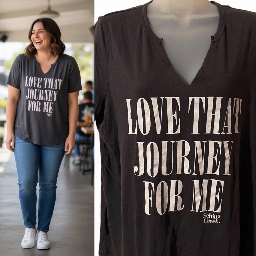 TORRID Schitts Creek Love that Journey for me v-neck Tshirt. Plus size 0